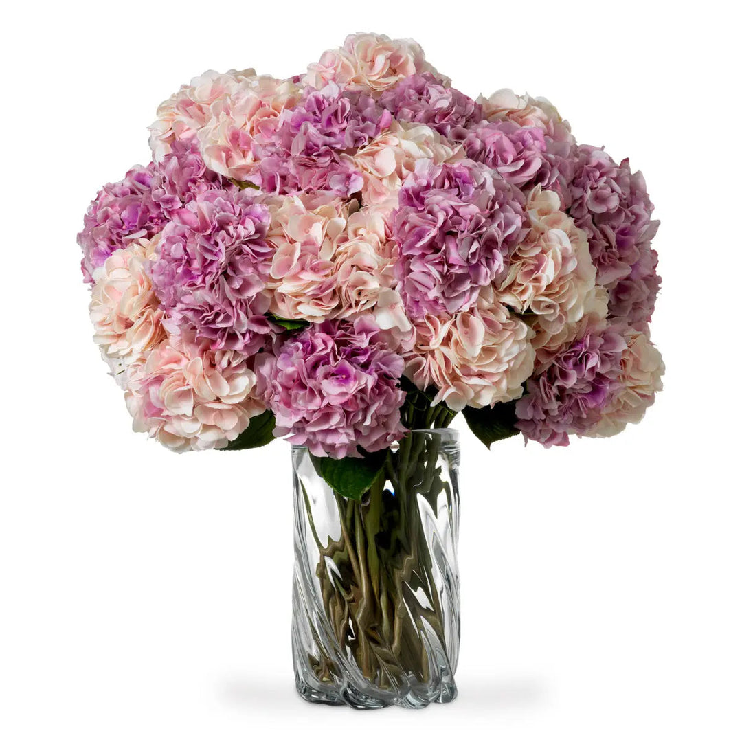 Bouquet Of Hydrangeas Pink Tones Real Touch 48 Pcs/2Varieties - image 1