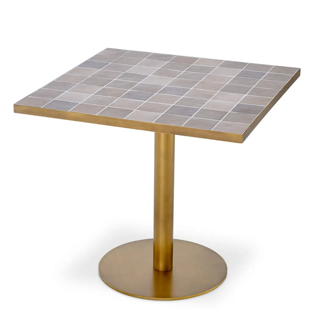 Dining Table Colton Antique Brass Finish - image 1