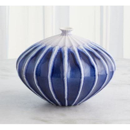 Furrow Vase-Global Views-GVSA-1.10958-VasesWide-Cobalt-8-France and Son