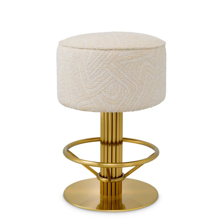 Counter Stool Carleton Camari Cream Brushed Brass Finish - image 1