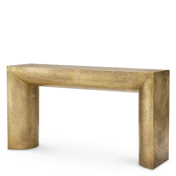 Console Table Drayton Hammered Vintage Brass Finish - image 1
