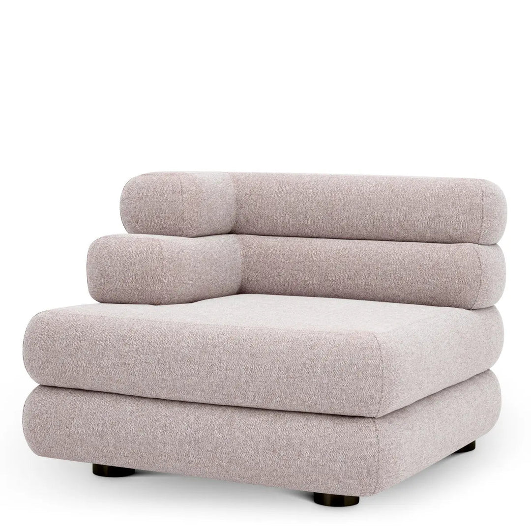 Outdoor Modular Sofa Malaga Mauritius Light Grey - Left - image 1