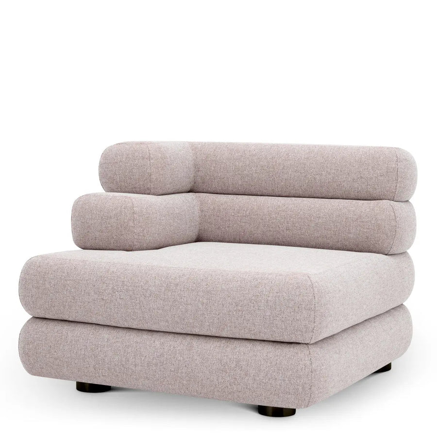 Outdoor Modular Sofa Malaga Mauritius Light Grey - Left - image 1