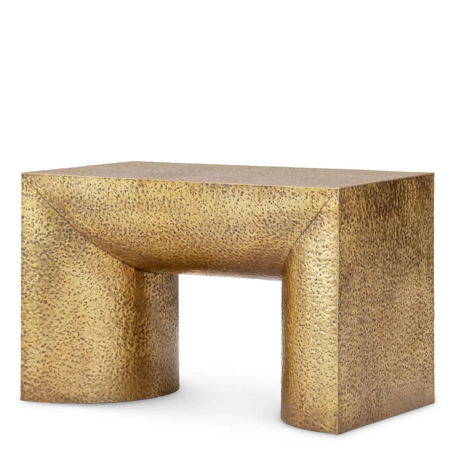 Side Table Drayton Hammered Vintage Brass Finish - image 1