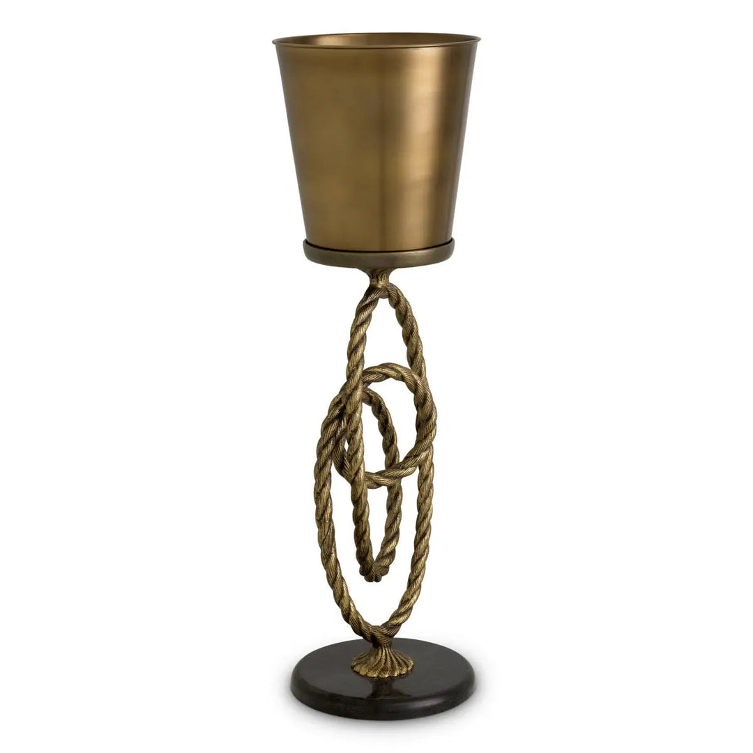 Wine Cooler Corwyn On Stand Antique Brass Finish - image 1