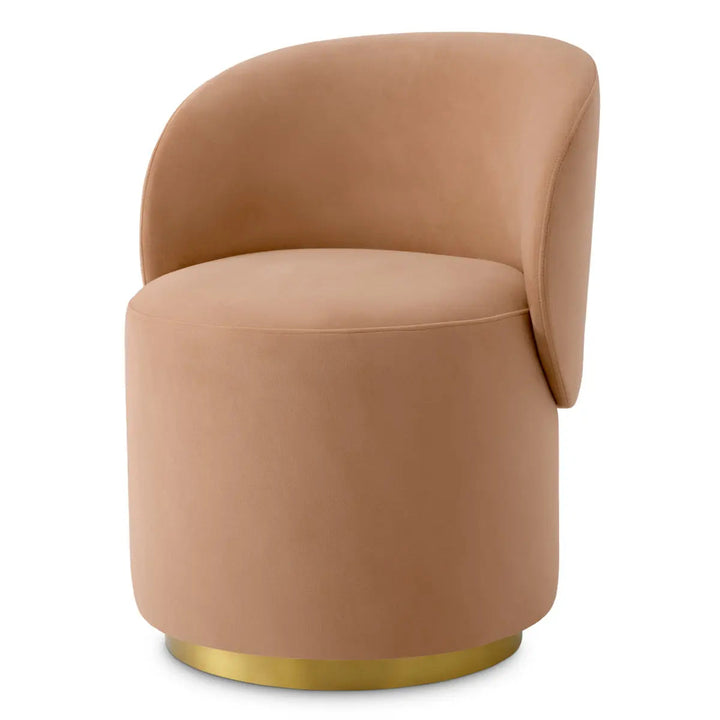 Dining Chair Greer Savona Camel Brushed Brass Finish - image 1