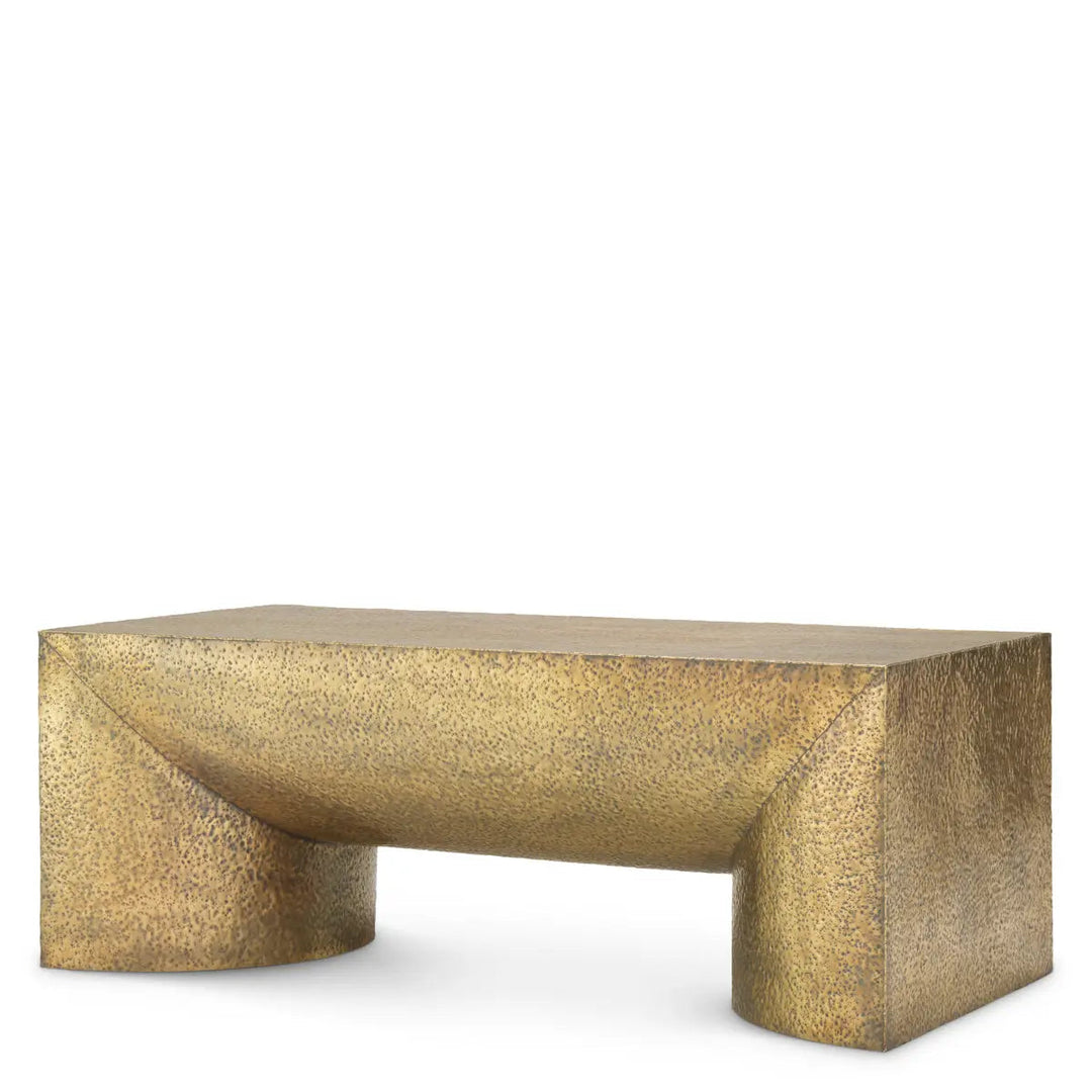 Coffee Table Drayton Hammered Vintage Brass Finish - image 1