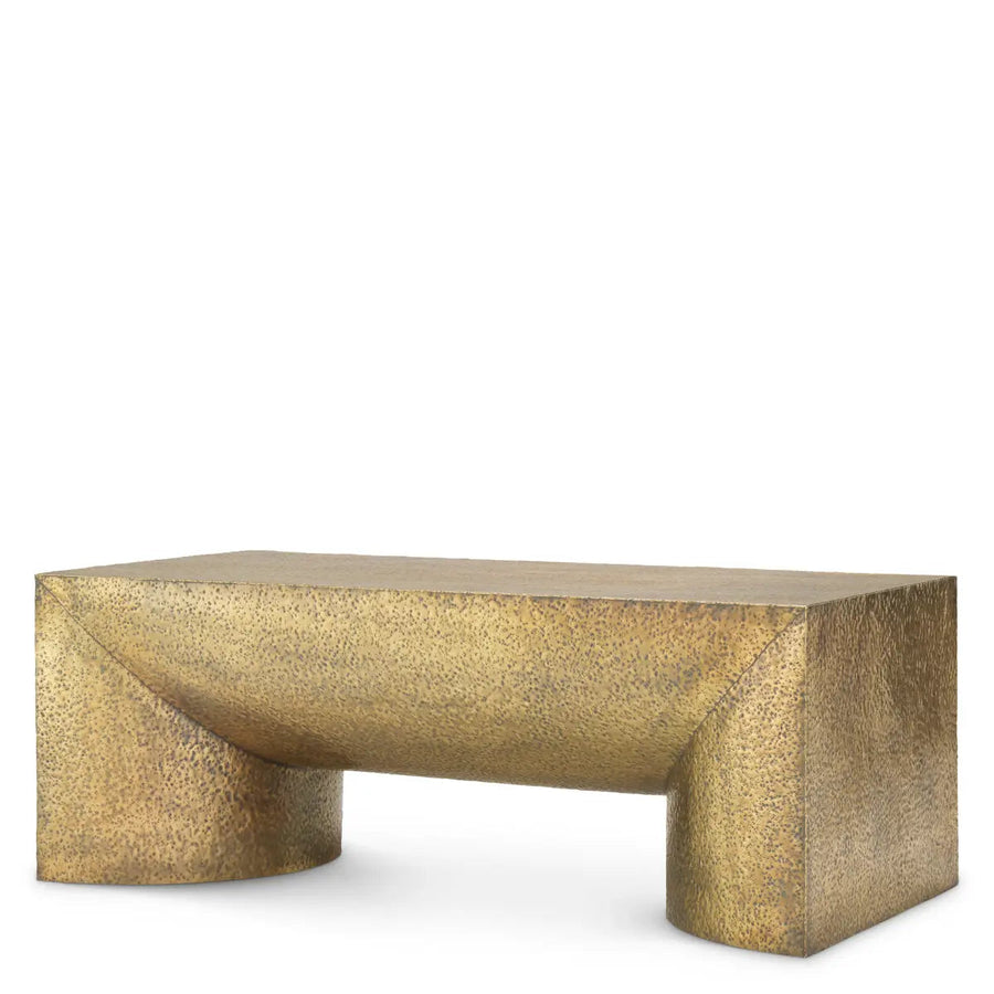 Coffee Table Drayton Hammered Vintage Brass Finish - image 1