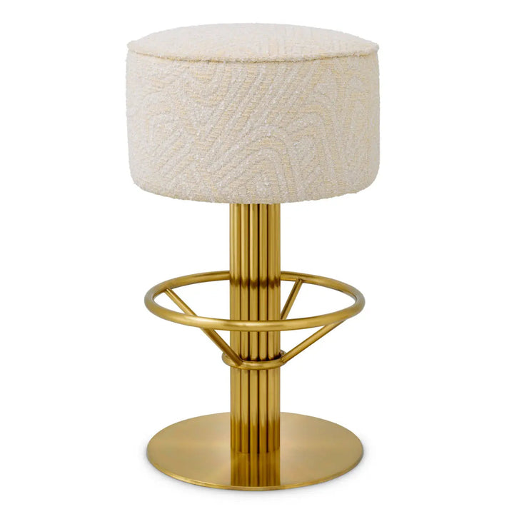 Bar Stool Carleton Camari Cream Brushed Brass Finish - image 1