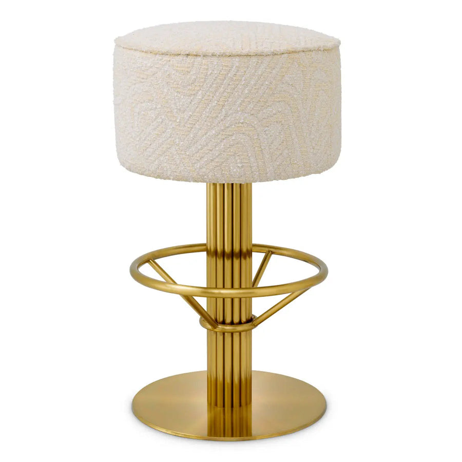 Bar Stool Carleton Camari Cream Brushed Brass Finish - image 1