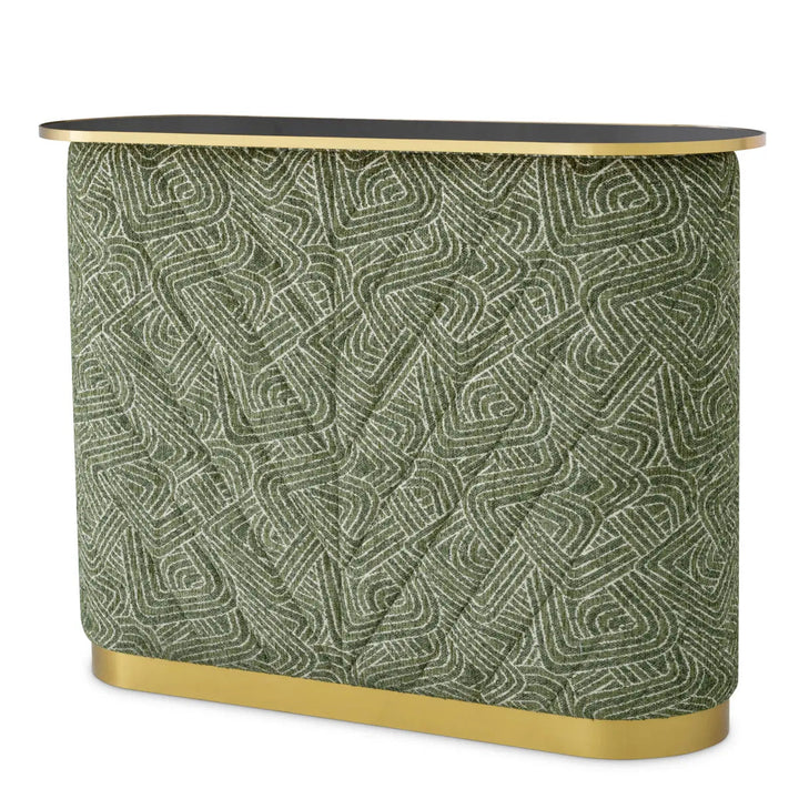 Bar Matthew Camari Green Brushed Brass Finish Black Glass - image 1