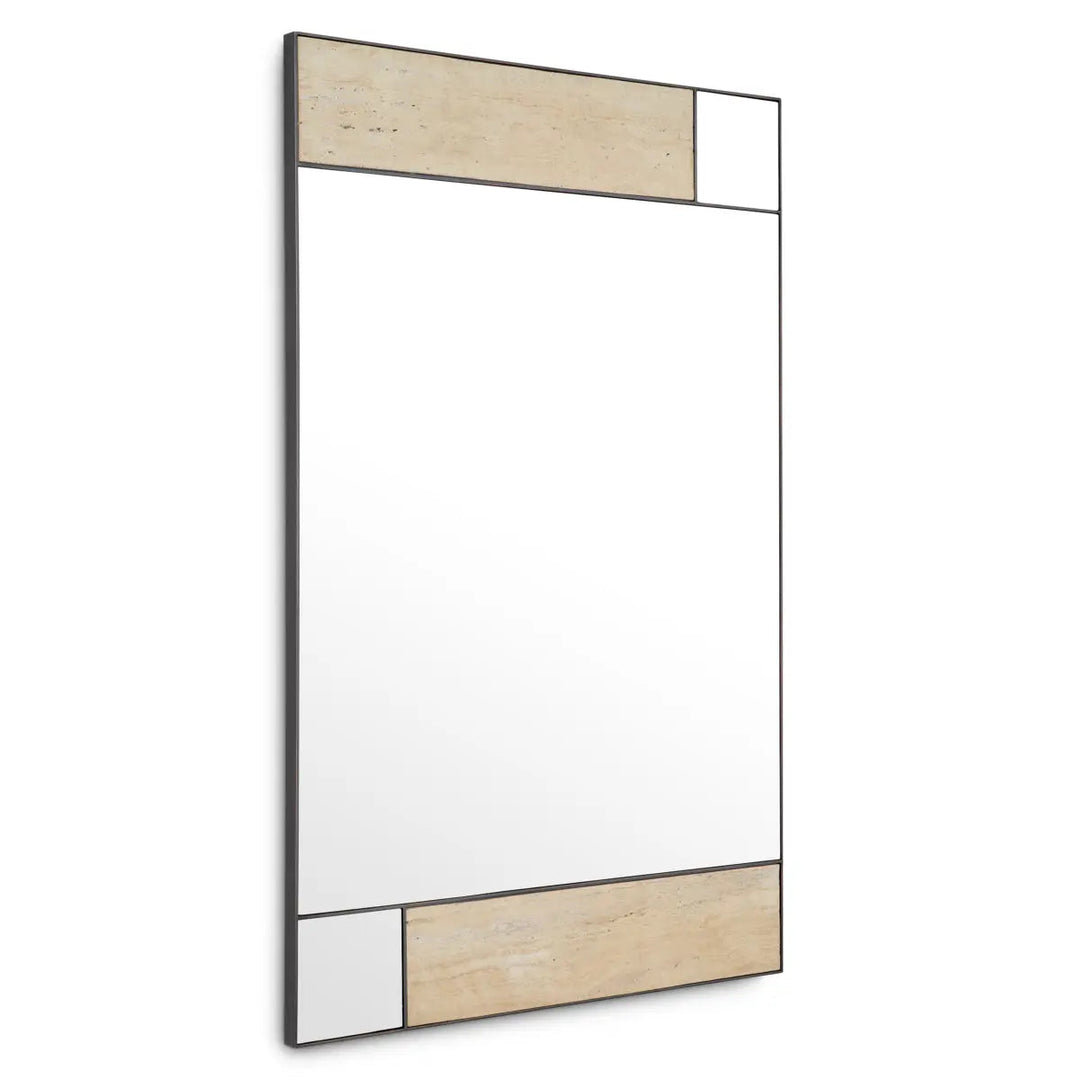 Mirror Cosimo Travertine Bronze Finish - image 1