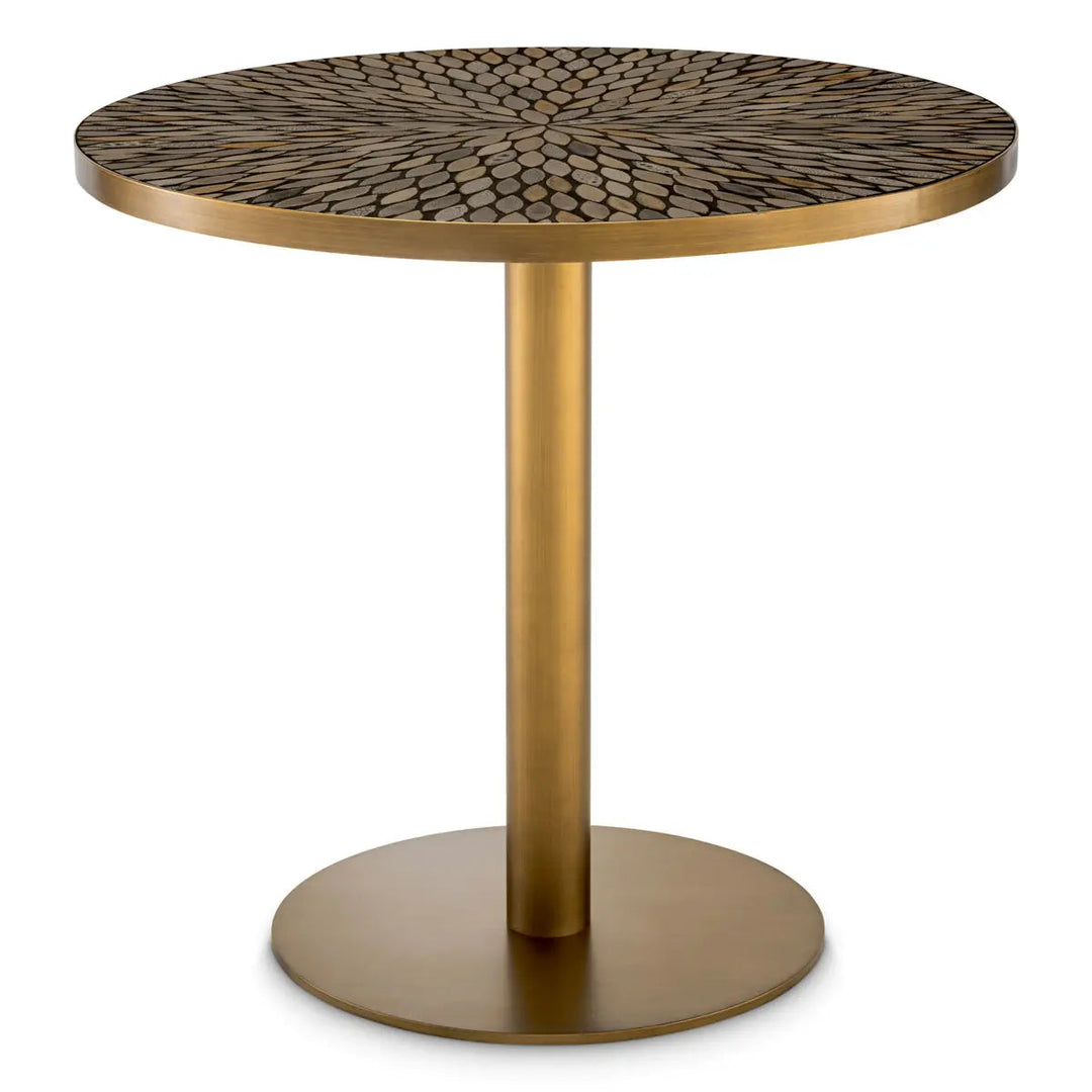 Dining Table Declan Antique Brass Finish - image 1