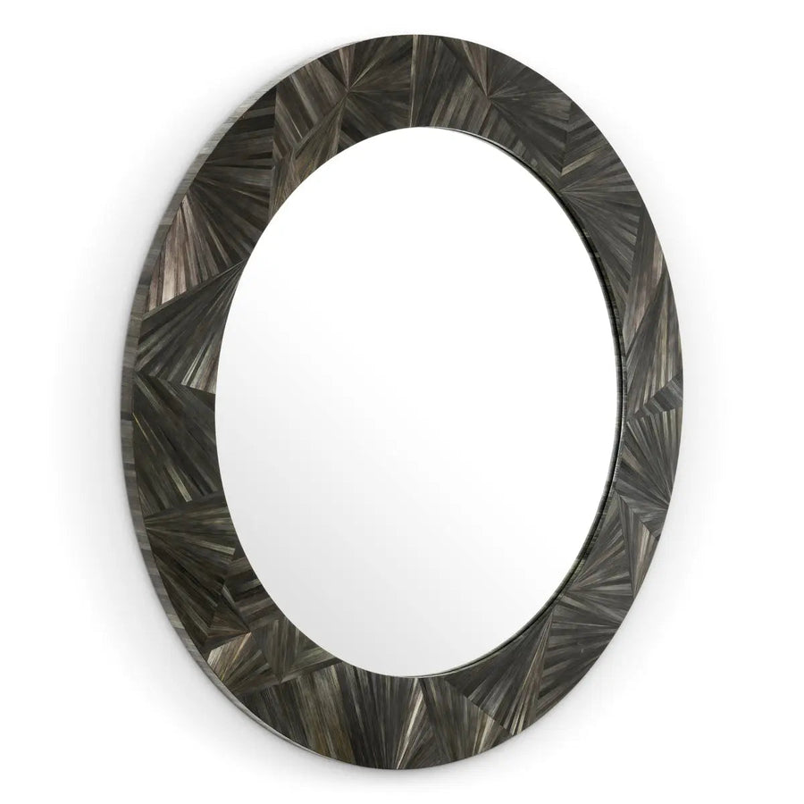 Mirror Cassara Straw Marquetry Charcoal - image 1