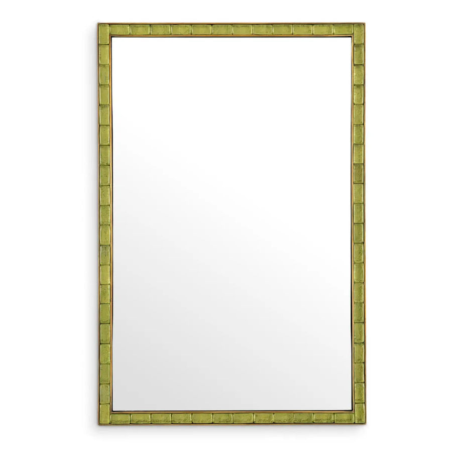 Mirror Torino Vintage Brass Finish Handmade Glass - image 1