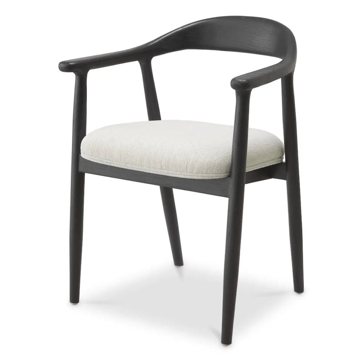 Dining Chair Beale Classic Black Finish Sentier Cream - image 1