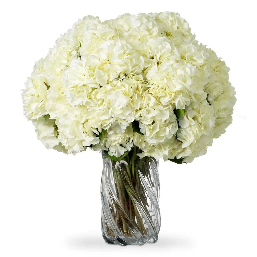 Bouquet Of Hydrangeas White Tones Real Touch 48 Pcs/2 Varieties - image 1