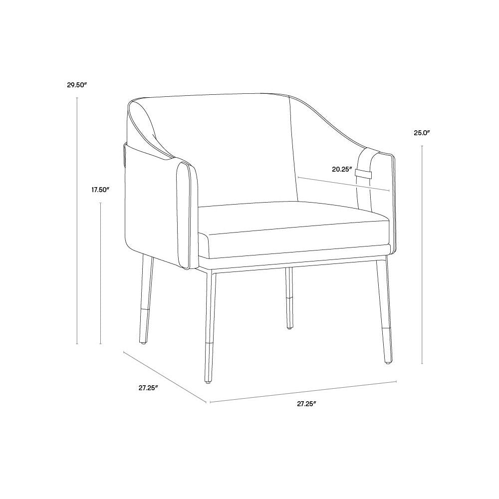 Carter Lounge Chair - Napa Black / Napa Cognac
