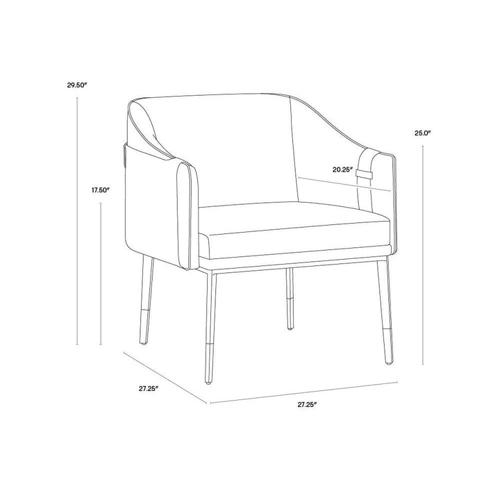 Carter Lounge Chair - Napa Black / Napa Cognac