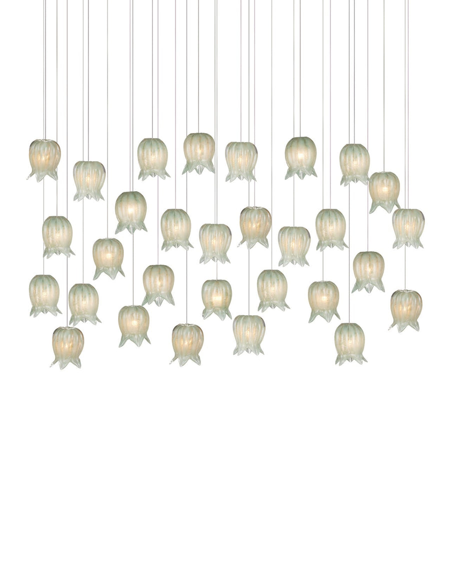 Pendants:Multi Polpo Green 30-Light Linear Multi-Drop Pendant