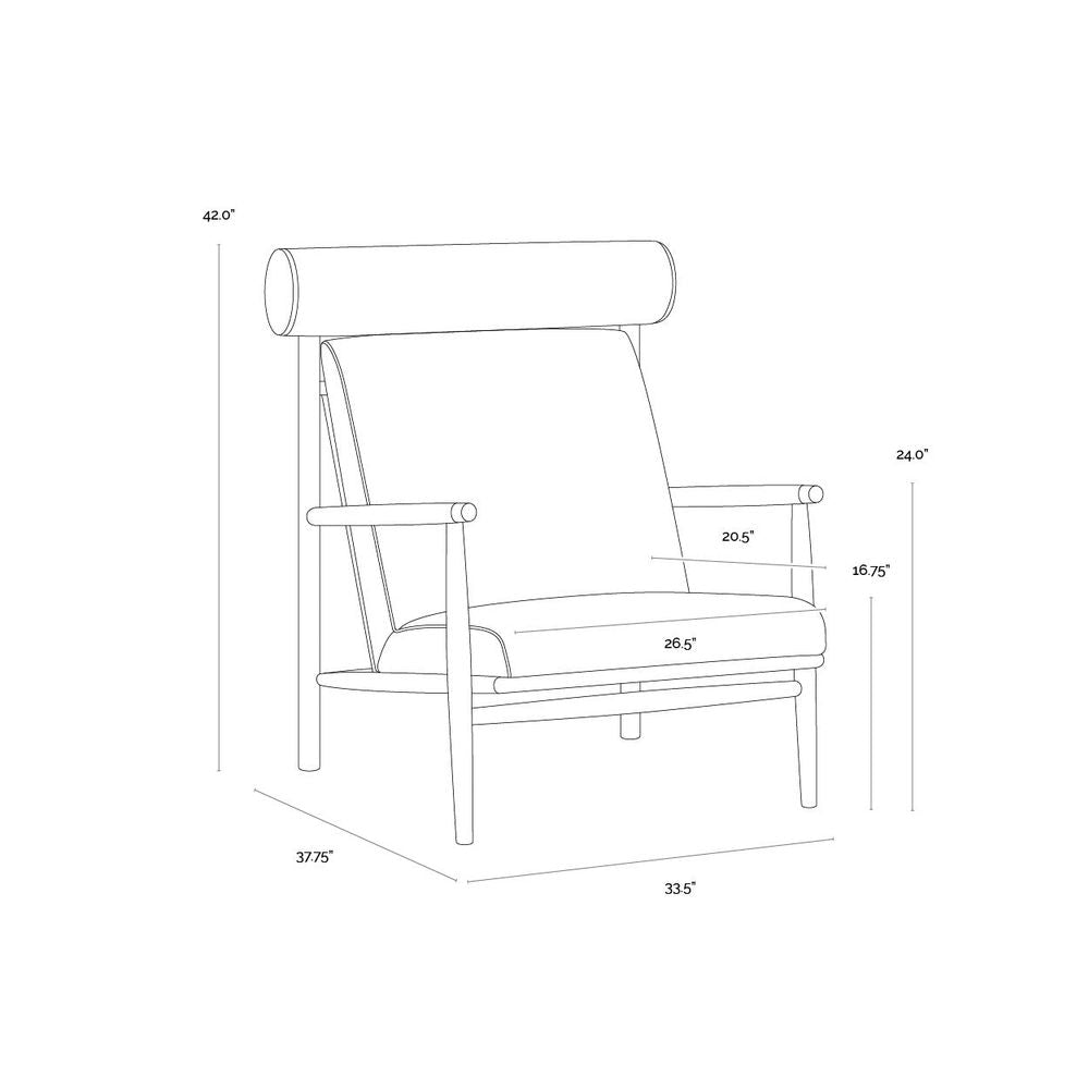 Biko Lounge Chair - Sahara Camel Leather