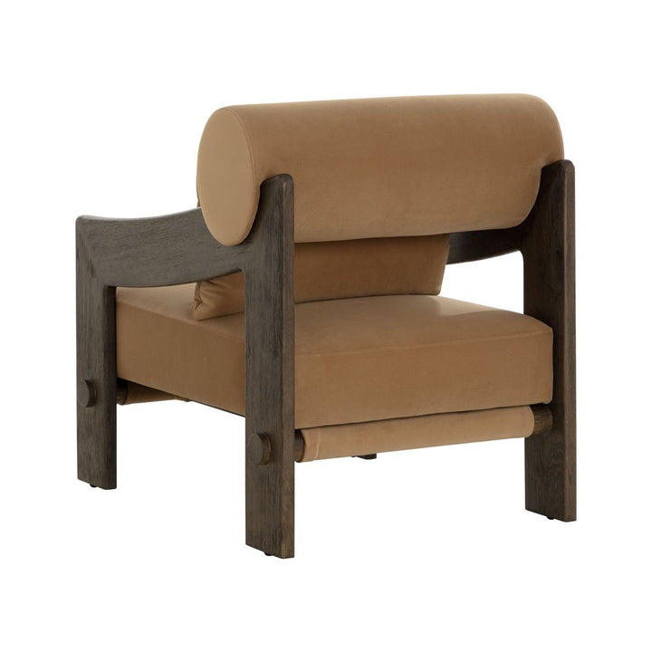 Lounge Chairs Reizo Lounge Chair - Distressed Brown - Kona Camel
