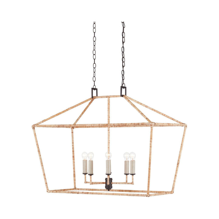 Denison Rectangular Rattan Lantern