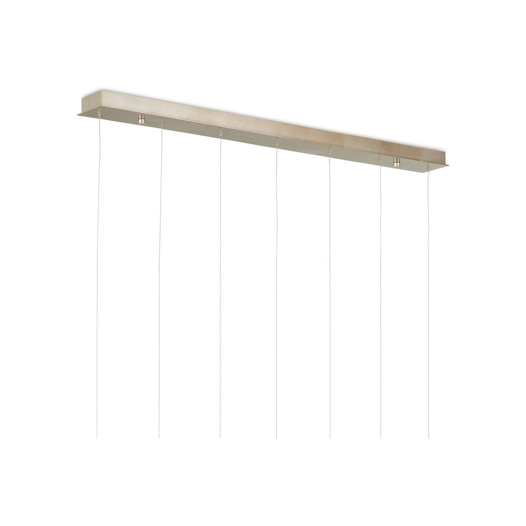 Glace White 7-Light Linear Multi-Drop Pendant