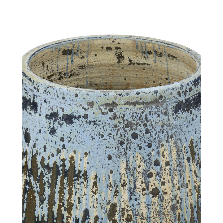 Outdoor Planters Capaci Antique Blue Drip Planter
