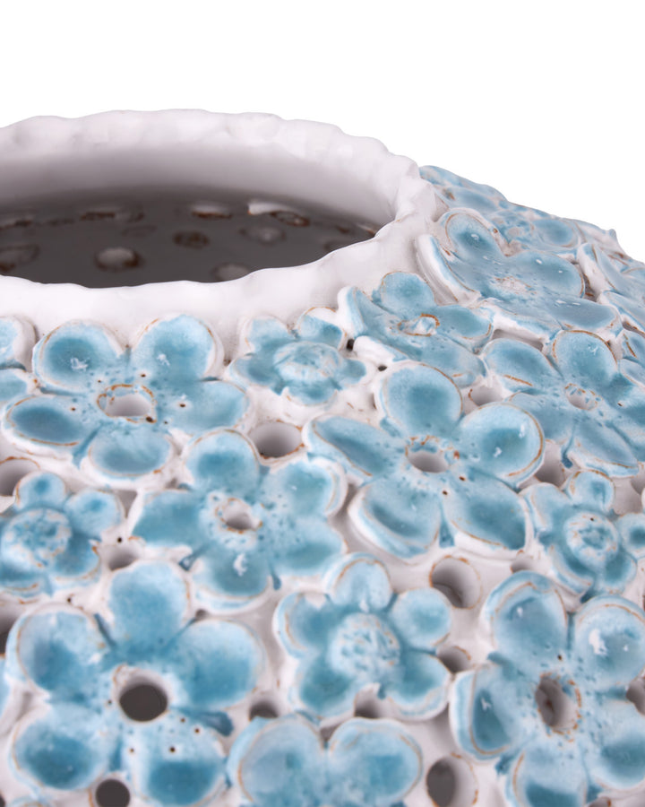 Daisy Blue Vase