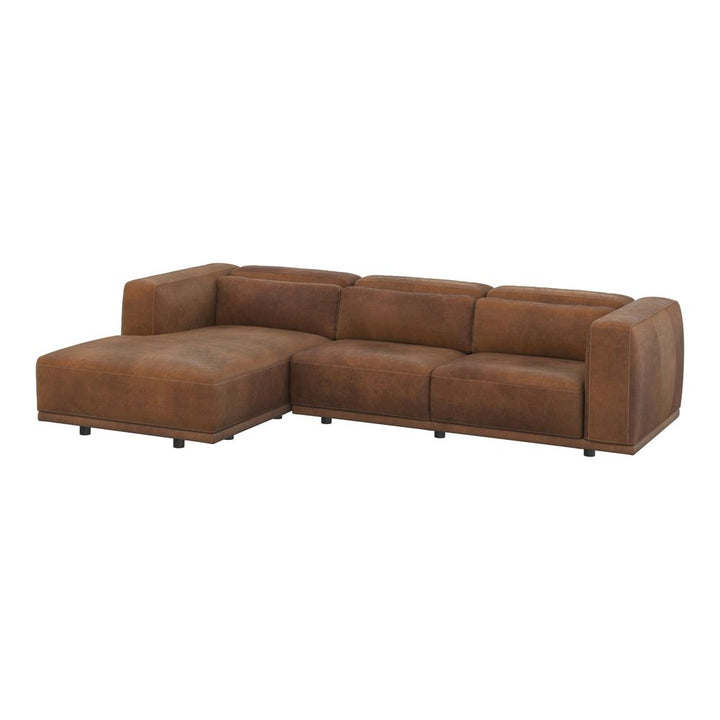 Beau Sofa with LAF Chaise - Lucia Tobacco Leather