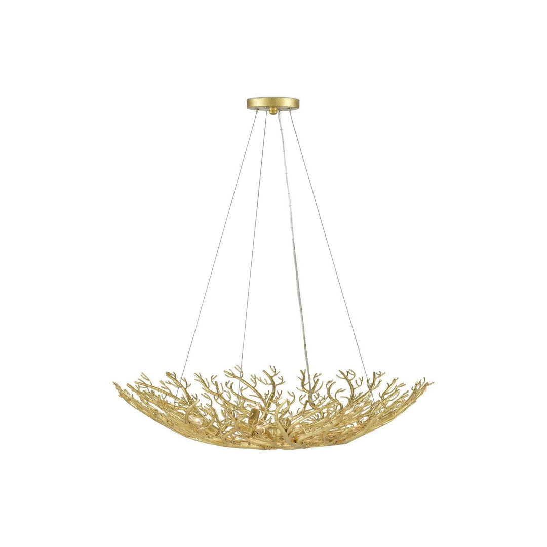 Sea Fan Gold Bowl Chandelier