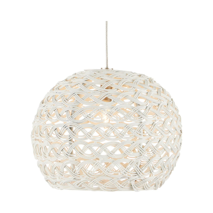 Piero White 7-Light Round Multi-Drop Pendant