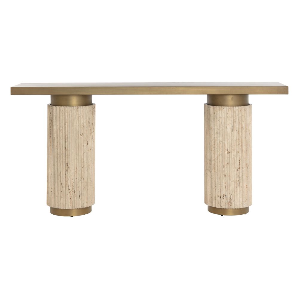 Ashva Travertine Console Table
