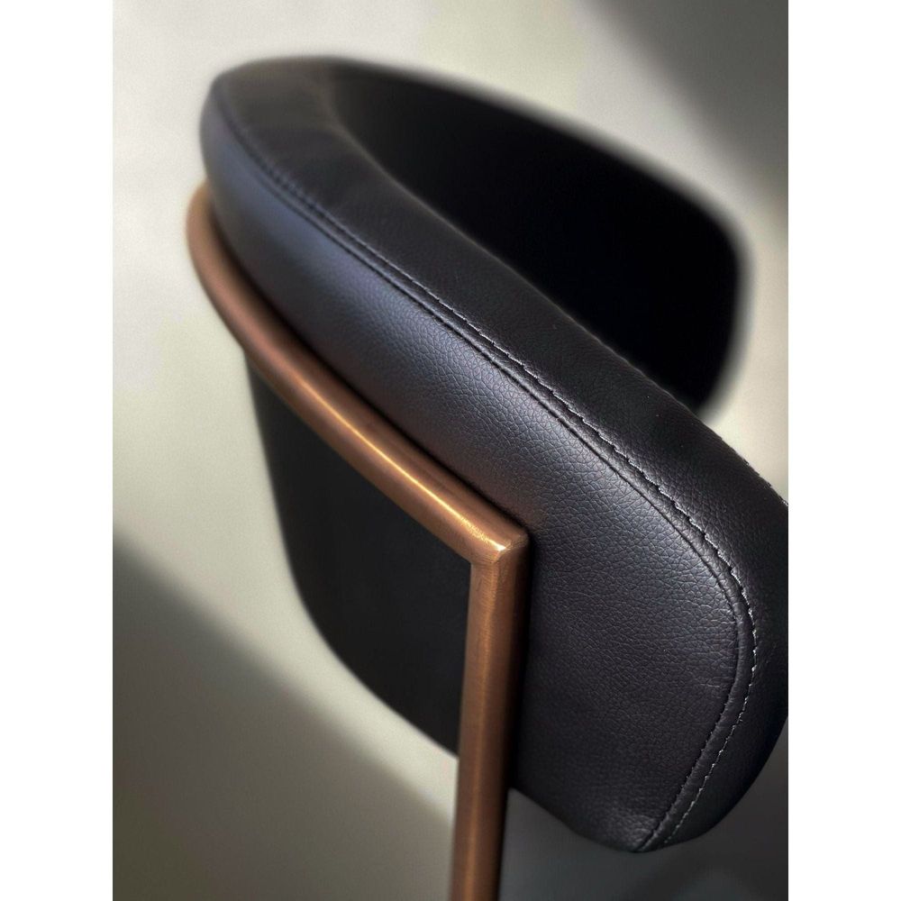 Nova Barstool-Whiteline Modern Living-WHITELINE-BS1720F-RGLD/RED-Bar StoolsRed/Rose Gold-9-France and Son