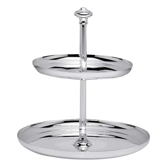 2-Tier Pastry Stand Albi Silver Plated Cake Stand