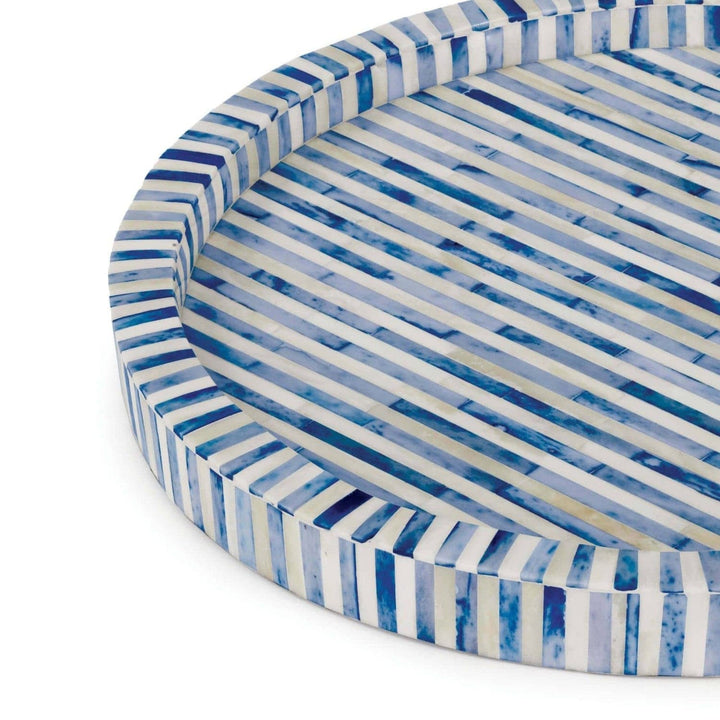 Bone and Indigo Tray Round-Regina Andrew Design-RAD-20-1181-Decor-3-France and Son