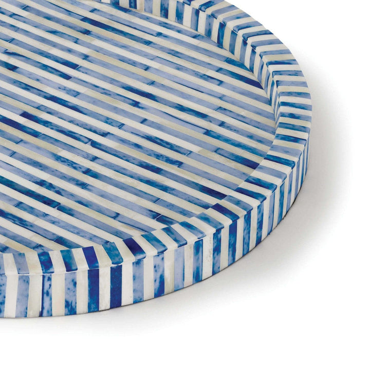 Bone and Indigo Tray Round-Regina Andrew Design-RAD-20-1181-Decor-5-France and Son