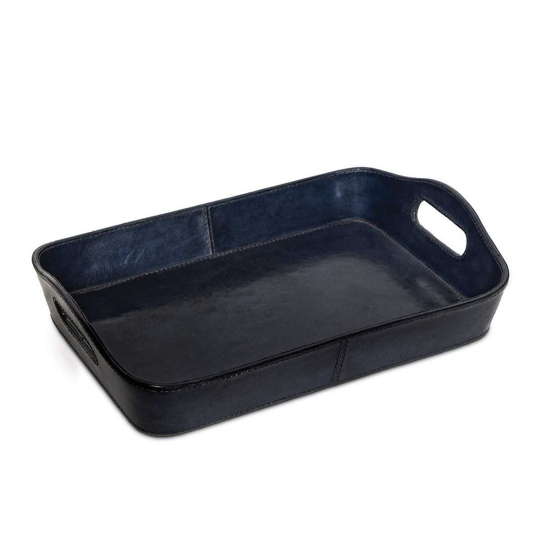 Derby Parlor Leather Tray-Regina Andrew Design-RAD-20-1505BL-TraysBlue-4-France and Son