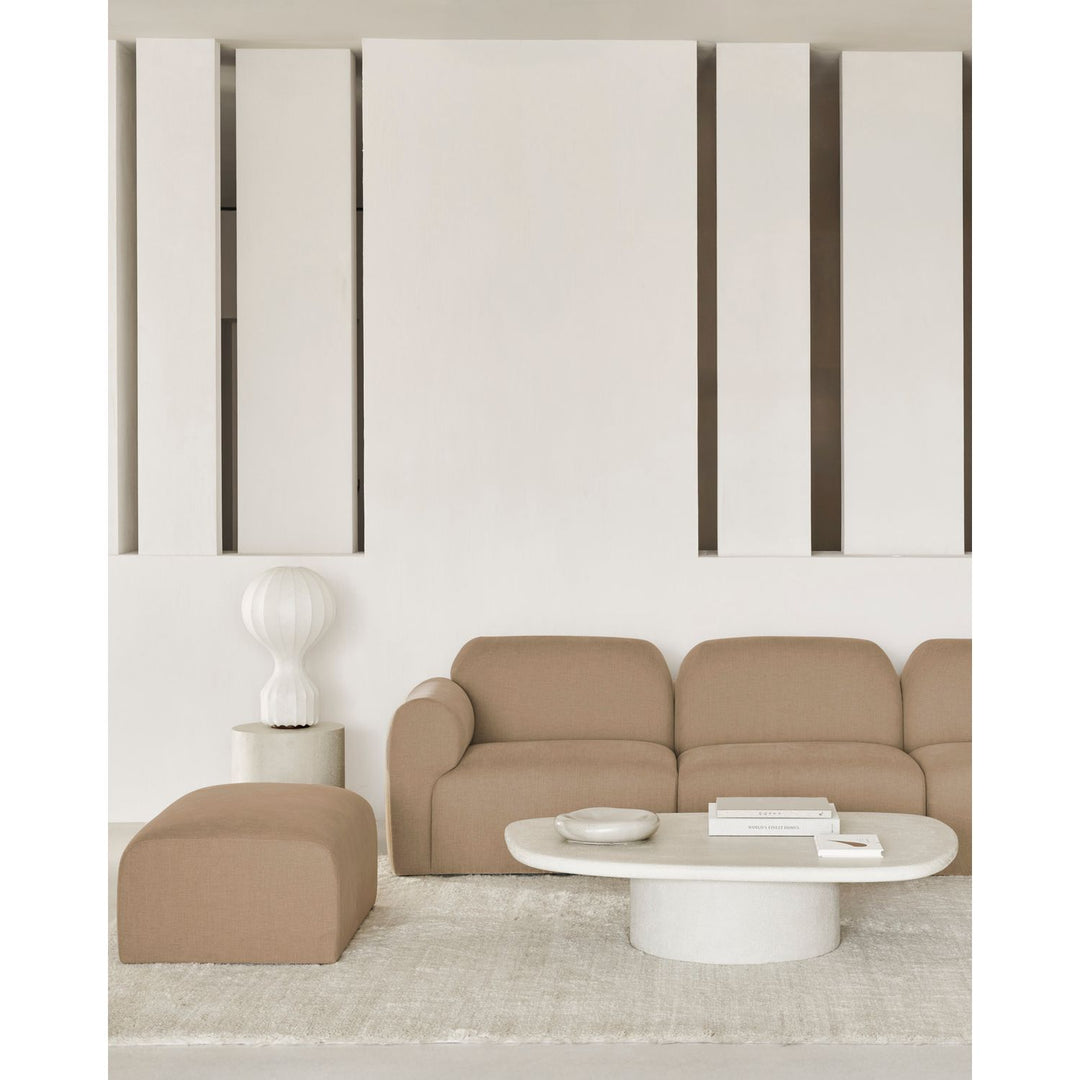 Bulky Modular Sofa Set - 1 Center, 2 End Seats & Footstool - lifestyle