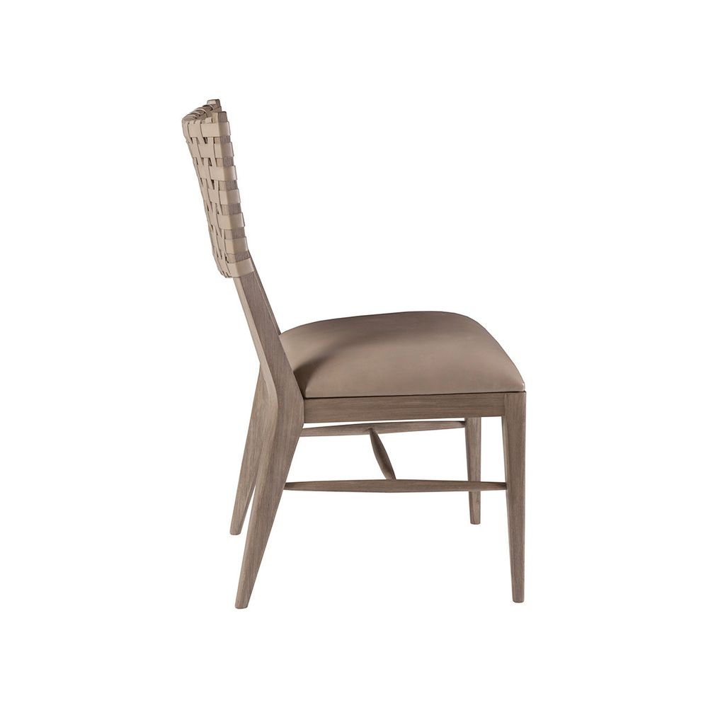 Milo Leather Side Chair - Grigio