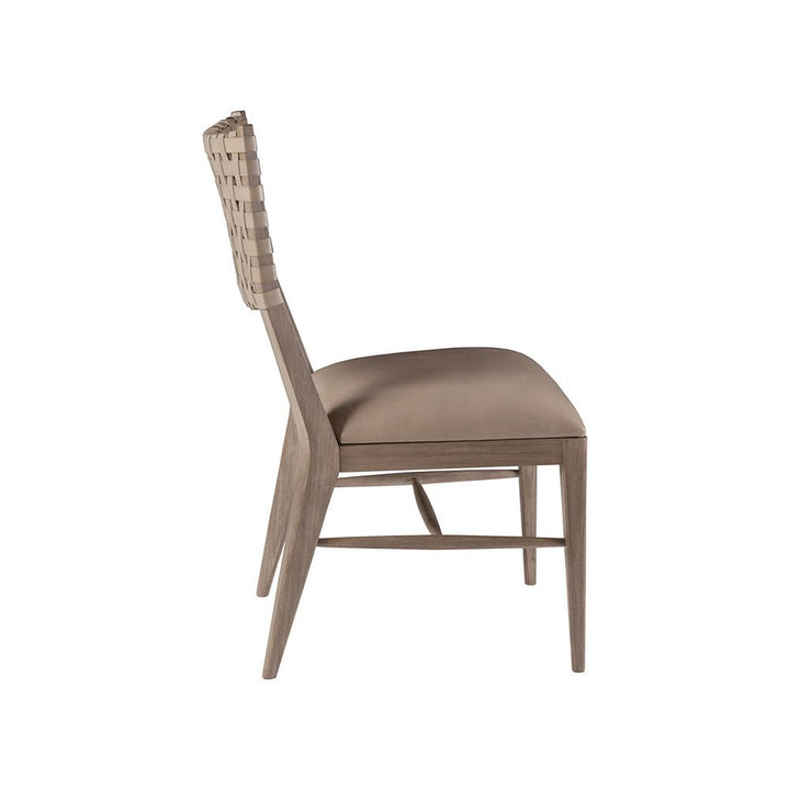 Milo Leather Side Chair - Grigio