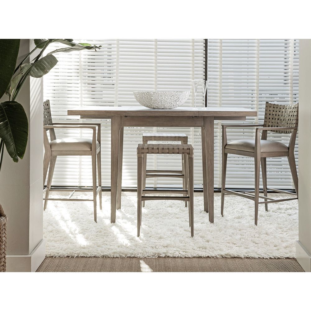 Bar & Counter Stools Milo Leather Backless Bar Stool - Grigio