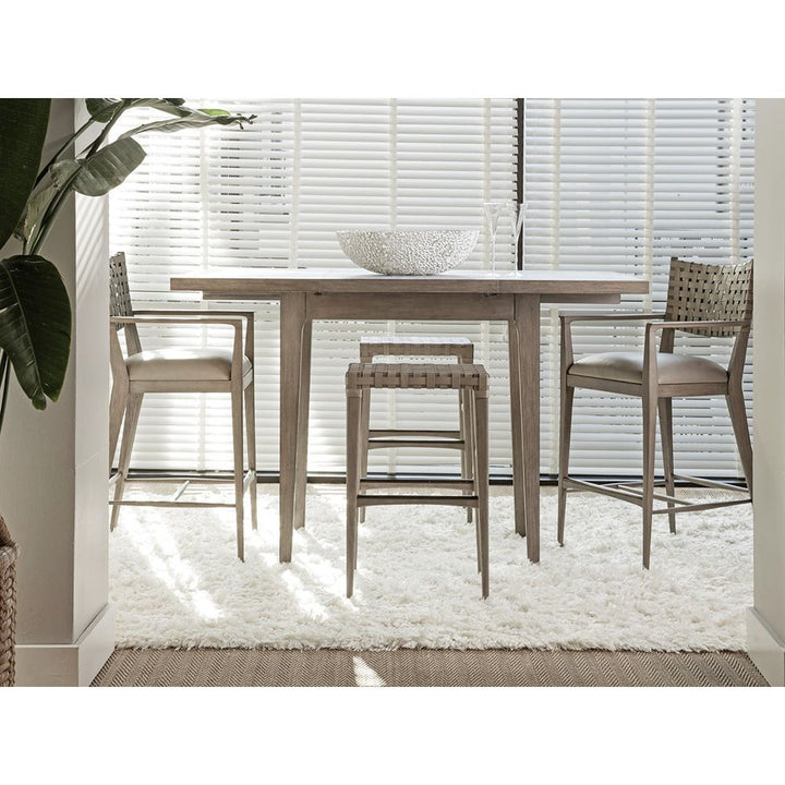 Bar & Counter Stools Milo Leather Backless Bar Stool - Grigio
