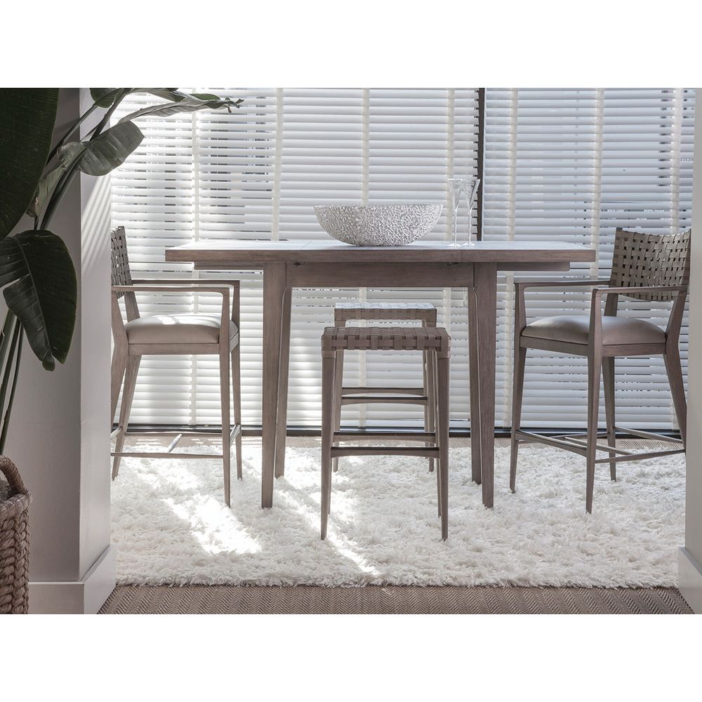 Bar & Counter Stools Milo Leather Backless Bar Stool - Grigio