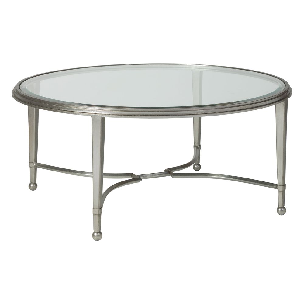 Coffee Tables Sangiovese Round Cocktail Table - Silver Leaf