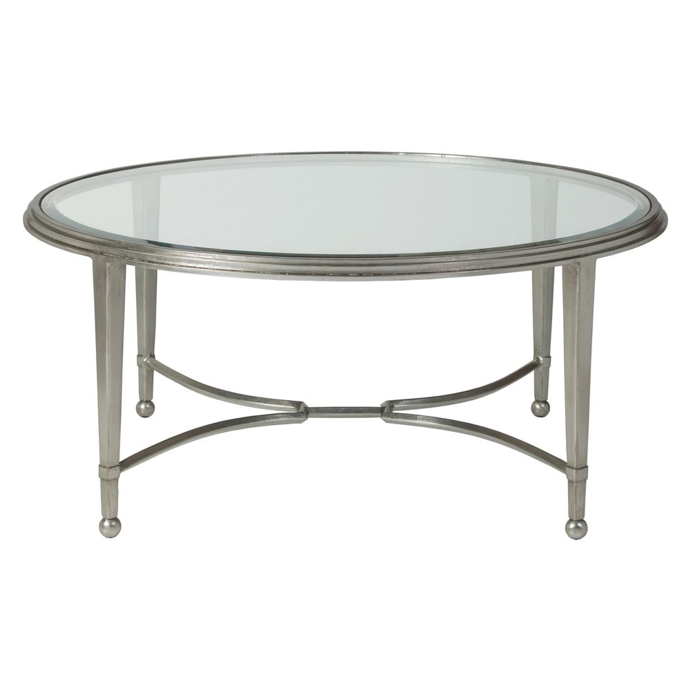 Coffee Tables Sangiovese Round Cocktail Table - Silver Leaf
