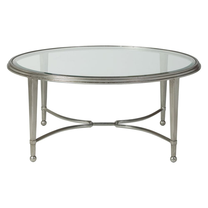Coffee Tables Sangiovese Round Cocktail Table - Silver Leaf