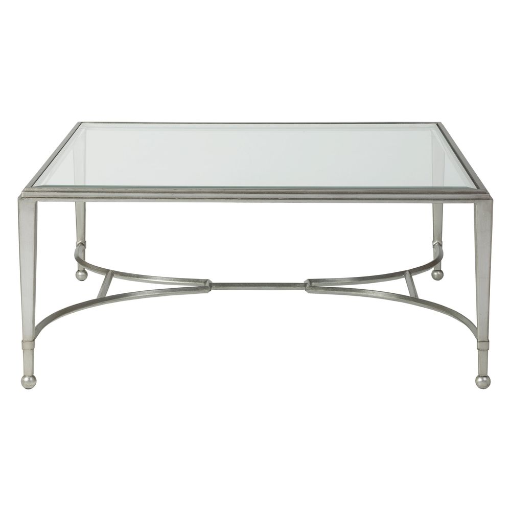 Coffee Tables Sangiovese Square Cocktail Table - Silver Leaf