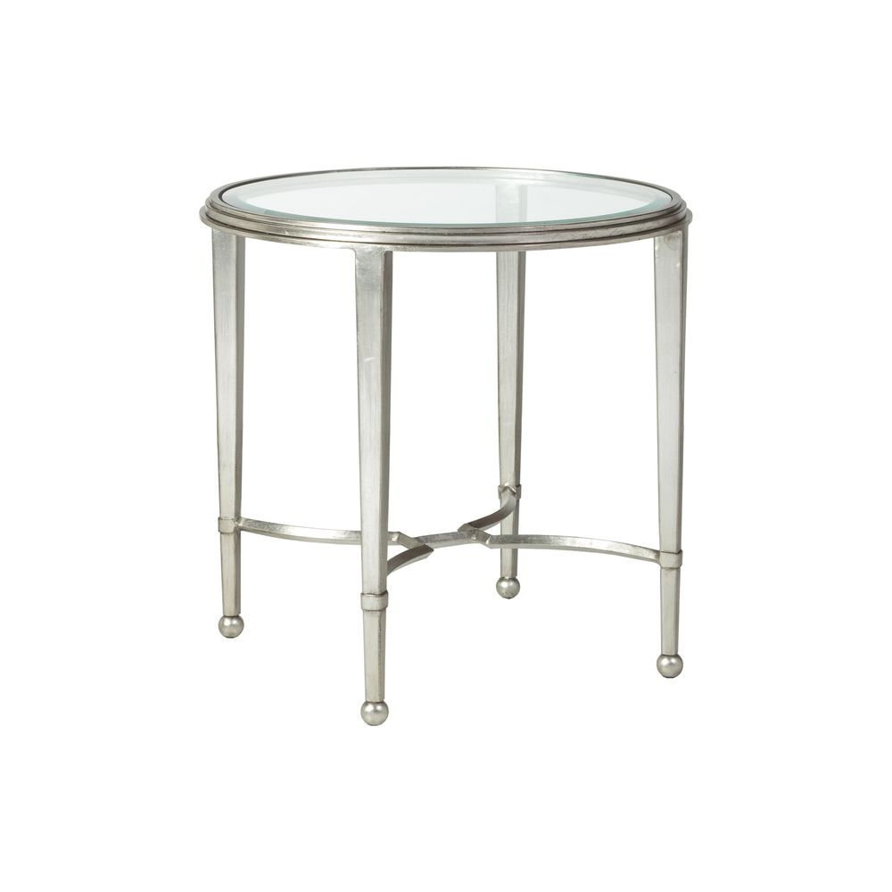 Side Tables Sangiovese Round End Table - Silver Leaf